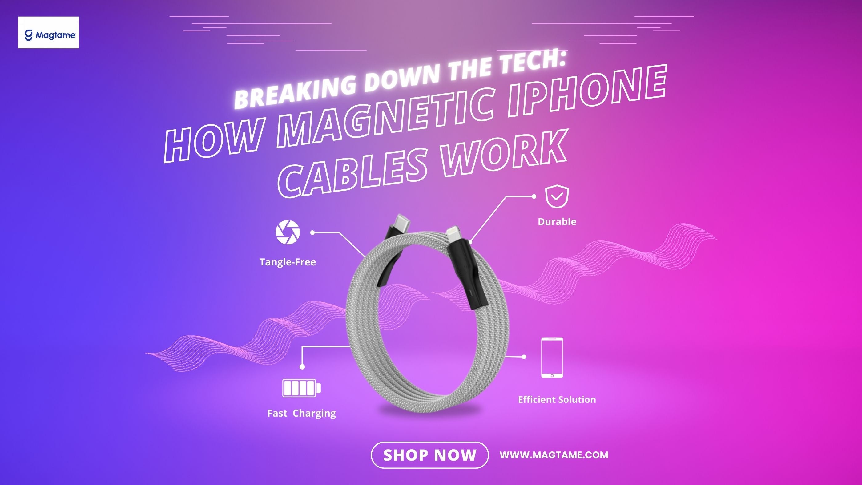 技術を詳しく見る iPhone の磁気ケーブルの仕組み Magtame