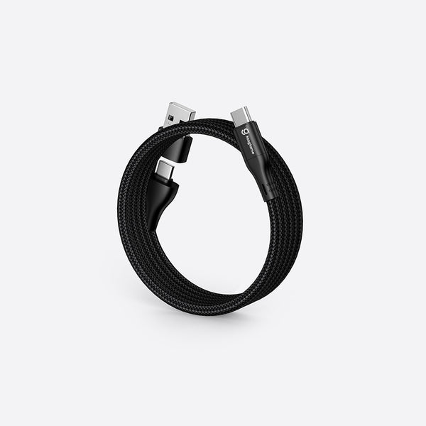 O-MagCable 60W 2 in 1 Cable Black