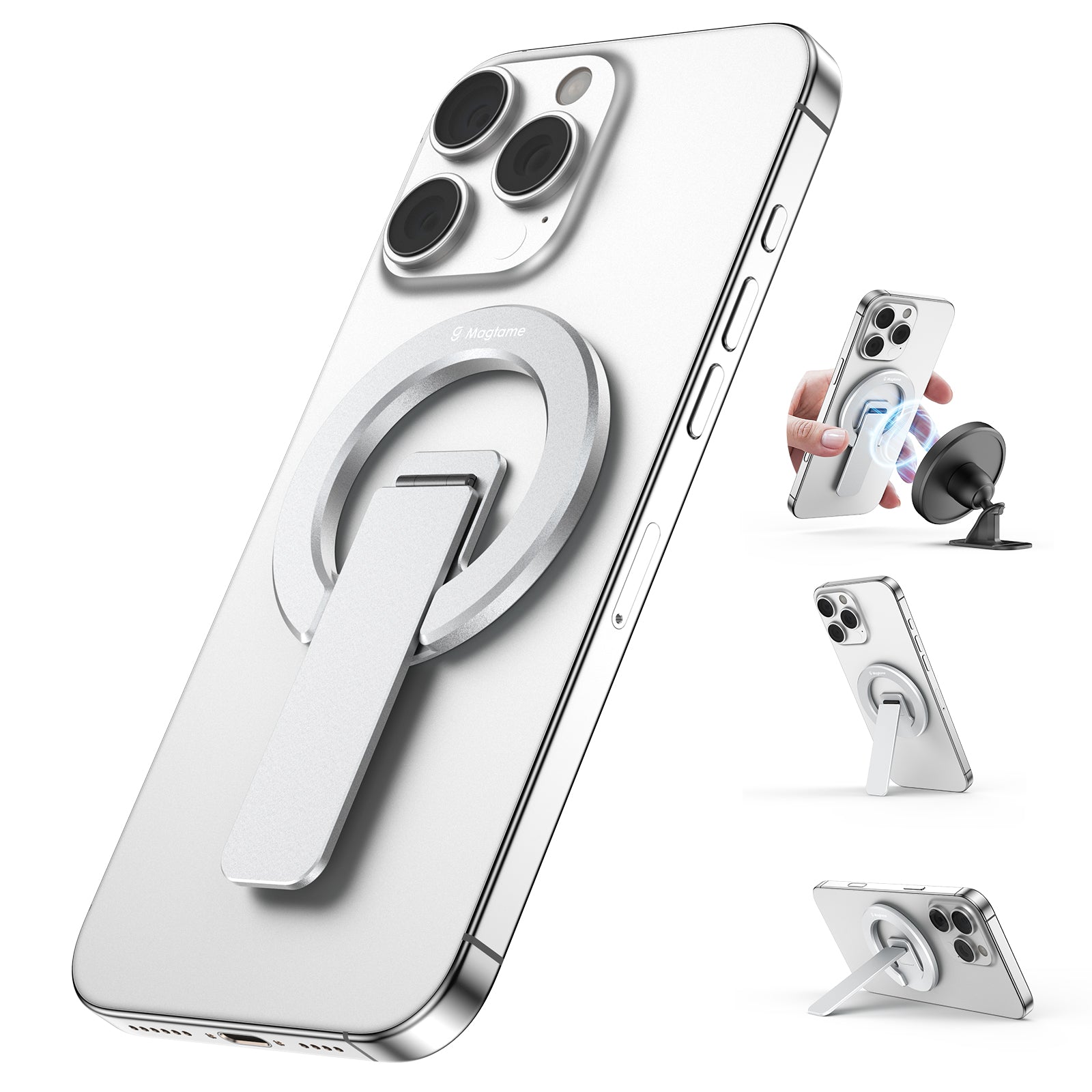 CX08 Dual-Side Magnetic Holder: for MagSafe & All Phones
