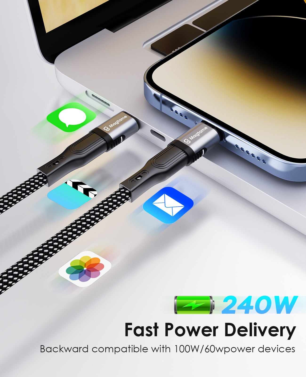 120W MagTech Usb-C to Usb-C Cable main image 1